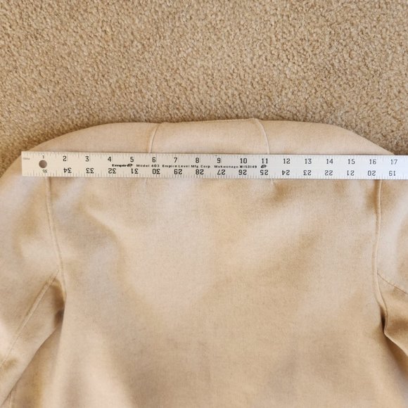 NWOT Theory 38% CASHMERE Coat Overlay DF Double Face Oatmeal Mélange - Picture 8 of 17